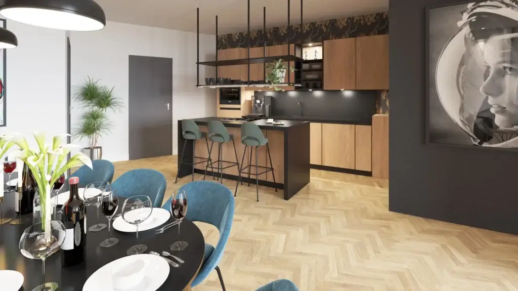 Open keuken met hoogwaardige afwerking in een appartement van Loolaan Royaal