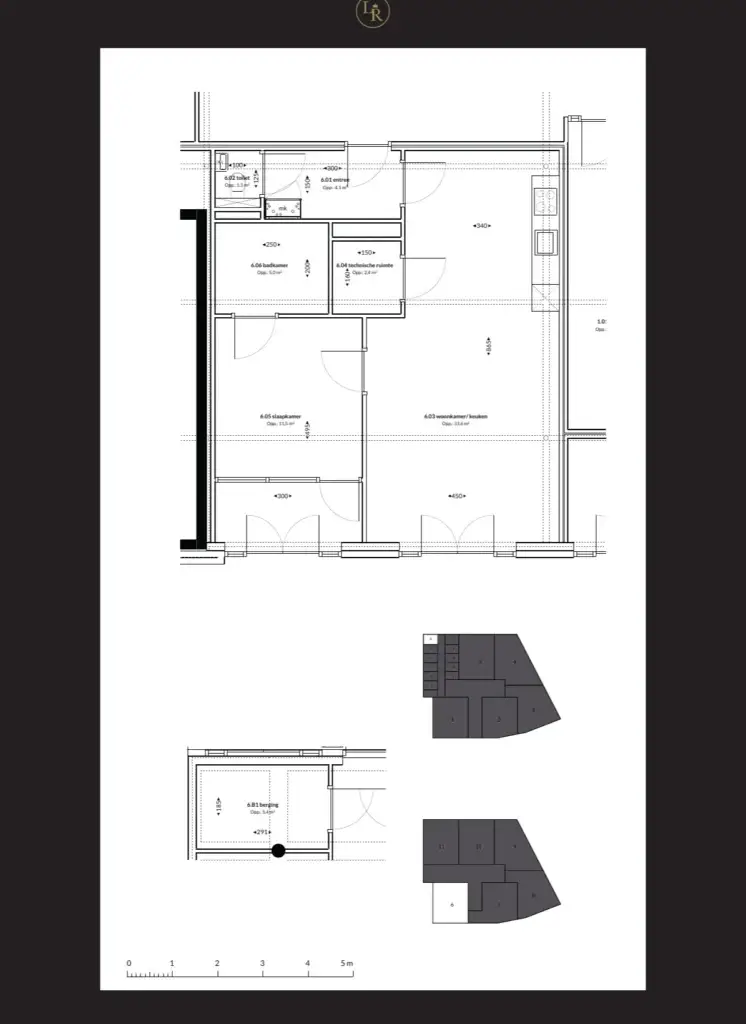 Plattegrond van appartement 006 in Loolaan Royaal